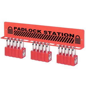 Factory Promotional Oem 12 Padlock Holes Customized Portable Padlock Rack Advanced Lockout Station