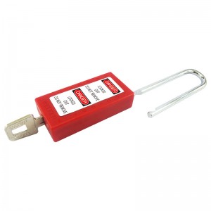 China Cheap price Insulation Long Lock Body Safety Padlock With 76mm Nylon Shackle