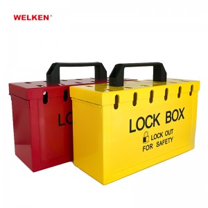 rot-gelber Sicherheits-Lockout-Tagout aus Kohlenstoffstahl, tragbares Lockout-Kit LOTO-Box BD-8812
