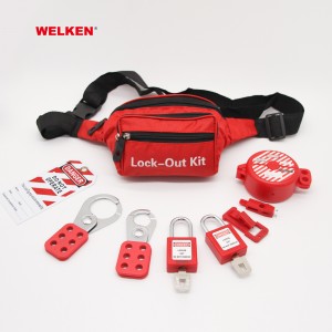 Naujo dizaino raudonas mažas nešiojamas užrakto krepšys Lockout Kit BD-8771