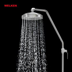 Discountable price Lab 304 Stainless Steel Stand Acid Emergency Combination Double Nozzle Hand Operated Eyewash Safety Shower
