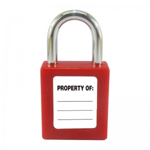 Cheapest Factory Custom Red 76mm Aluminum Shackle Safety Lockout Padlock