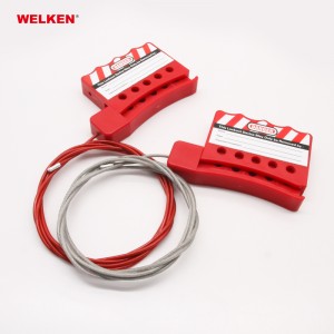 Security and Safety Adjustable 1.8m cable Cable Lockout with PVC cover or insulation cover