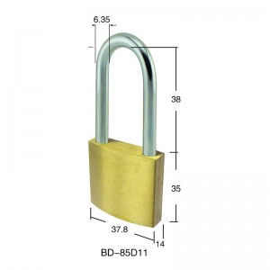 Chinese Professional long shackle electrical plastic top security padlocks with key retaining