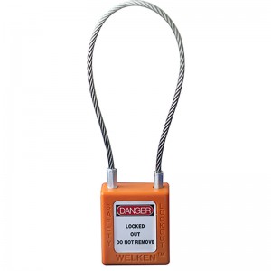 Good quality 6mm 2m Red Oem Adjustable Cable Lockout Tagout Devices