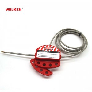 Hot Sales Adjustable Small portable cable lockout with 4 holes BD-8415