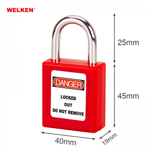 ABS Plastic 25mm Shackle Safety Padlock BD-8511