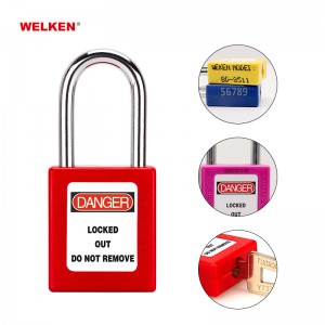 ABS Plastic 38mm 16 colors Lockout Tagout Padlock Safety Padlock BD-8521