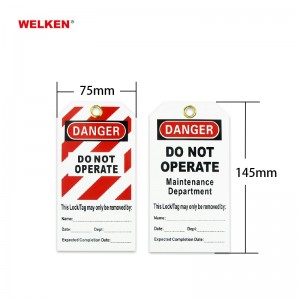 Customization anti-UV PVC Safety Lockout Warning Tags and Signs