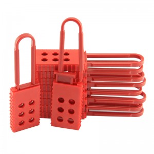 factory Outlets for Oem Red Plastic Covered Handle Padlock 6 Holes Lockout Hasp
