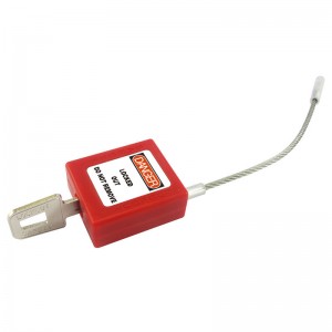Good quality 6mm 2m Red Oem Adjustable Cable Lockout Tagout Devices