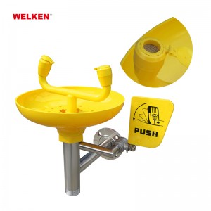 SS304 Safety and Security Emergency Wall-mounted Eye Wash BD-508B with ABS bowl