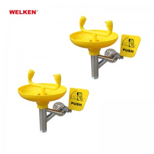 SS304 Safety and Security Emergency Wall-mounted Eye Wash BD-508B with ABS bowl
