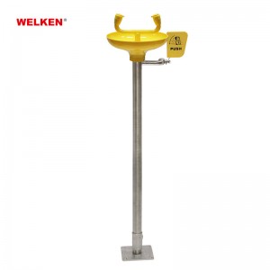 Pedestal Mount Stainless Steel and ABS Yellow EyeFace Wash BD-540A