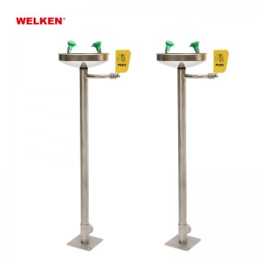 High quality 304 stainless steel stand eye wash pedestal eye wash station