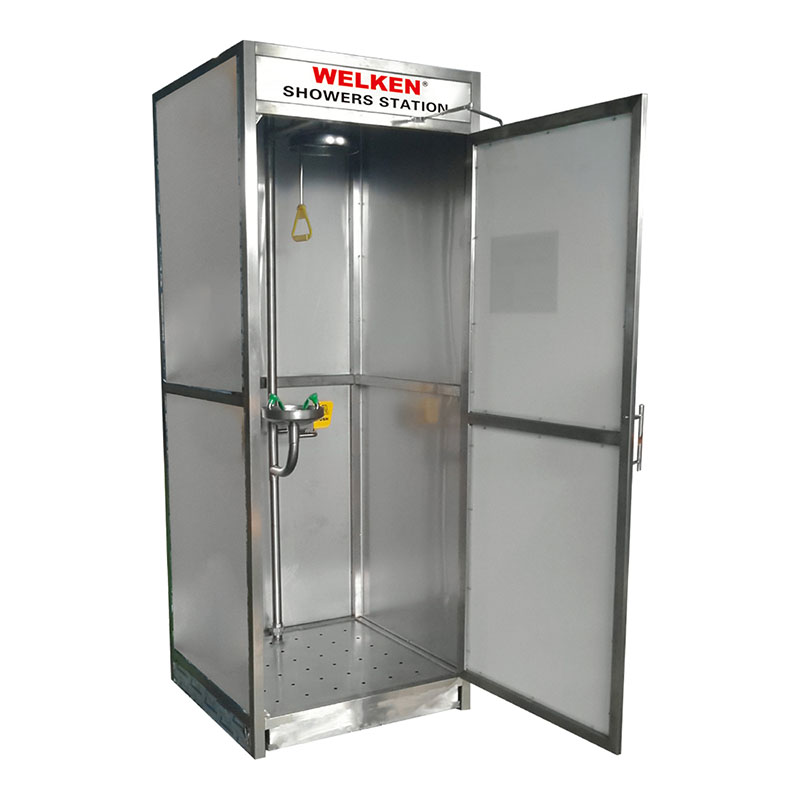 Rapid response portable decontamination shower