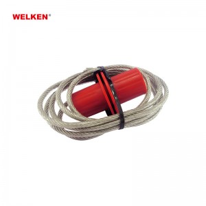 Safety LOTO Cable Lockout with stainless steel cable and insulation cover BD-8421