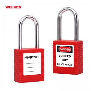 High quality Nylon Plastic 16 colors steel shackle Safety Security Padlock LOTO