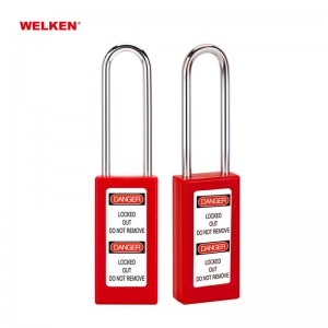 Long Lock Body 76mm Shackle ABS Plastic Safety Padlock BD-8575