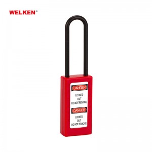 Long Shackle Long Lock Body ABS Plastic Insulation Safety Padlock BD-8575N
