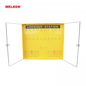 Large Wall-mounted Lock Management Station 20 Padlock Station with Cover BD-8734