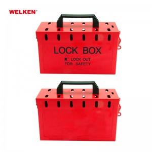 High quality security and safety portable lockout box with 13 key holes
