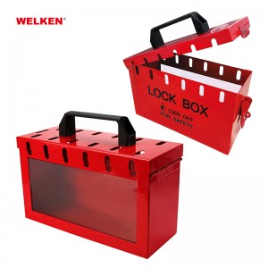 rød gul låseboks Safety Lockout Box med gjennomsiktig deksel BD-8813