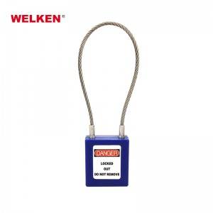 China Cheap price China Steel Cable Shackle Customized Colorful Safety Padlock with Ce Certificate