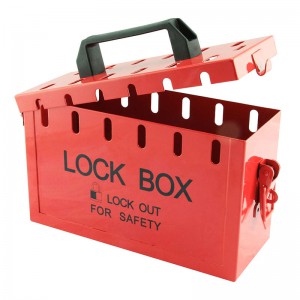 Manufactur standard Industry Electrical Carbon Steel Material Portable Metal Group Safety Lockout Box