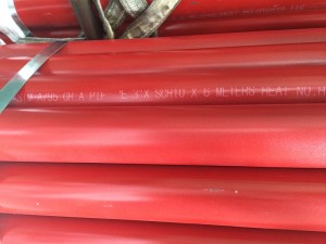 Ral3000 ASTM A795 Grooved Enden Fire Protection Steel Pipe