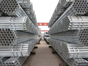 Galvanized Steel Pipe Zinc Coating 30um Large Stock