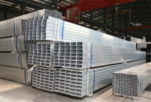 Pre Galvanized Rectangular Steel Tube Zinc Coating 40g/m2