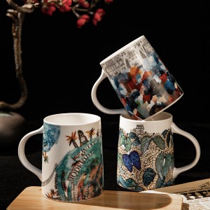 Hand Painting Custom 16 oz Ceramic Mug Multicolored 29 by Nicola Fouche