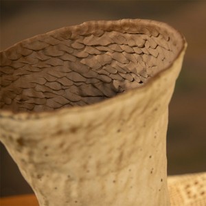 DIY Handmade Sculpture Clay Vase, Craft Clay Modeling Pottery Vase, Vintage Ceramic Pottery Decor, Idea Type Clay Bars Kaleidoscope Sculpture