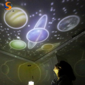 Romantic Space Galaxy-projektor, Starry Night-projektor med 360 roterende 5 filmer, valgfritt APP-kontrollmodus av beste kvalitet