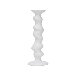 White Ceramic Pillar candlestick Holders, Idea Type Flicker-Shaped Art Creative Shape, Colorful Decorative Dining Room Centerpieces, for Fireplace and Candlestick on mantle, Support Cheap Price for a Lots