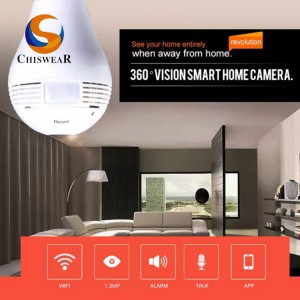 Najboljši domači varnostni sistem CCTV 360 panoramska kamera 1080P LED žarnica z nočnim vidom