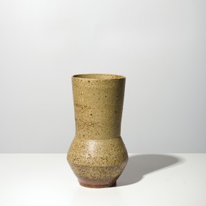 Home Decoration Rough Pottery Stoneware Flower Vessel Olive Green Japandi Style Designs