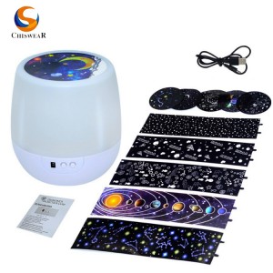 360 Rotation Star Dream Space Galaxy Light, projetor Galaxy com estrelas cadentes e outras festas, melhor presente para o quarto do bebê, 5 conjuntos de filmes