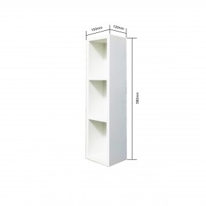 White Melamine Bathroom Partition with Mirror Cabinet Combo