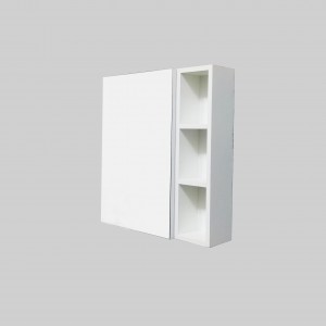 White Melamine Bathroom Partition with Vinity Mirror Cabinet Combo