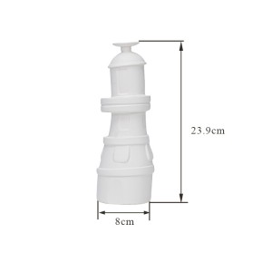 Lighthouse-shaped Art Creative Hand made White Ceramic Candle holder