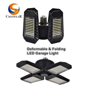 Najkvalitetnije 40W, 60W, 80W četverokrilno deformabilno sklopivo LED visoko svjetlo za garažu za industrijsku rasvjetu, rasvjetu za kućanske garaže