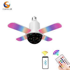 Novel Fan Shape Music Galaxy Night Light e nang le 7 Colorful Blend, Magic Ball, Starry SkyDome Cover Projector Lamp Support Bluetooth Speaker