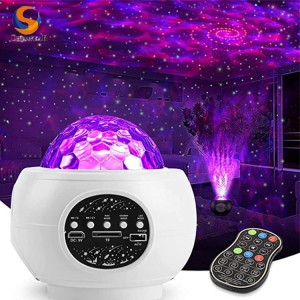 4 in 1 Led Galaxy Starry Night Light Projector, Rotating Starry Night Light Projector with Bluetooth Music Speaker and Remote Control for Kids, Bedroom Ceiling,Party Decorate