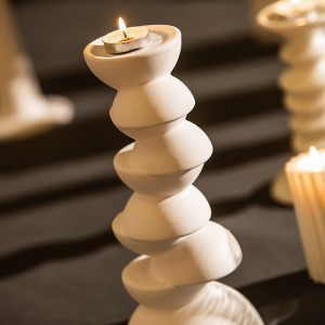Handmade Pottery Candle Holders Romantic-shaped Art Creative Design Shape