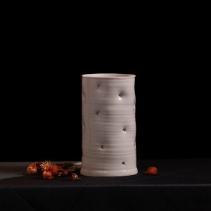 Traditional Handmade DIY Pottery Clay Sculpture Art Design Moon Pits Creative Ceramic Vase