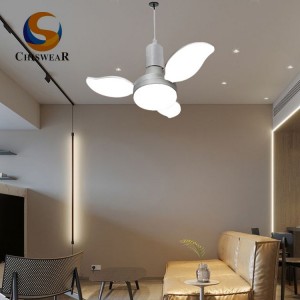 Best Quality One-stop Customize Mango 3,4,5 Leaf Fan 60W 100W E27 Universal Interface Led Deformable Blade Ceiling Light Bulb