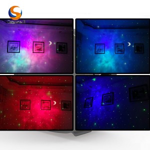 Galaxy Starry Moon Light LED Laser Night Sky Projector para quarto, presente de aniversário e celebrações de festivais, seu alto-falante Bluetooth embutido, temporizador de desligamento automático