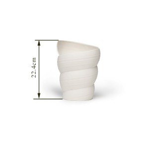 Conch-shaped Art Creative  White Flower Seaconch Ceramic Vase